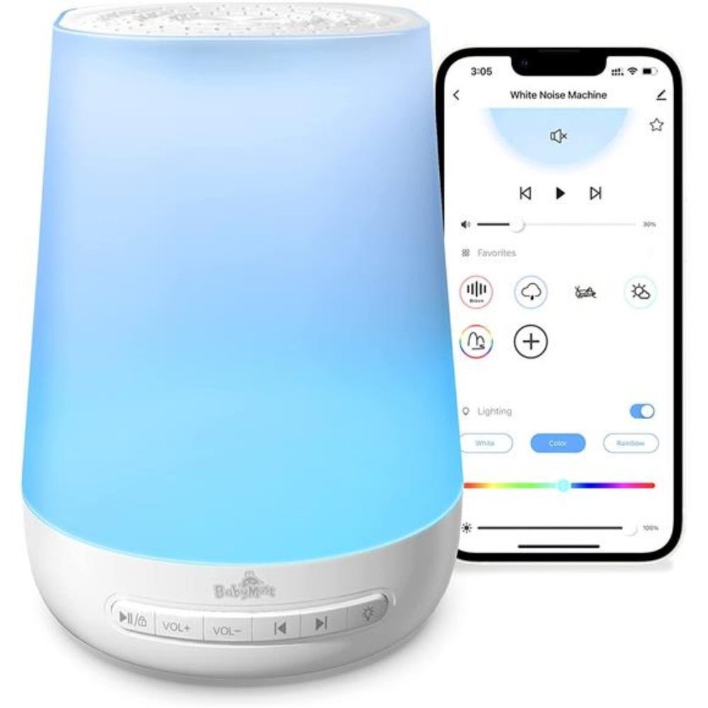 Sound Machine with Night Light, Portable White Noise Machine for Baby Adults Kid